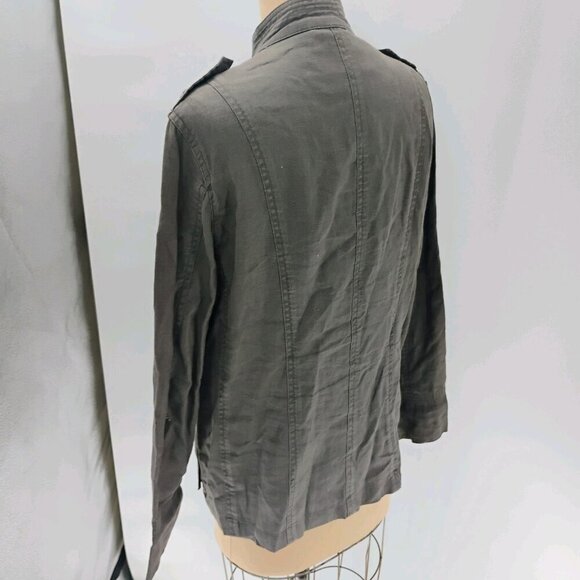 Zara 100% linen Military Officer Fully Lined Jacket - Picture 6 of 12